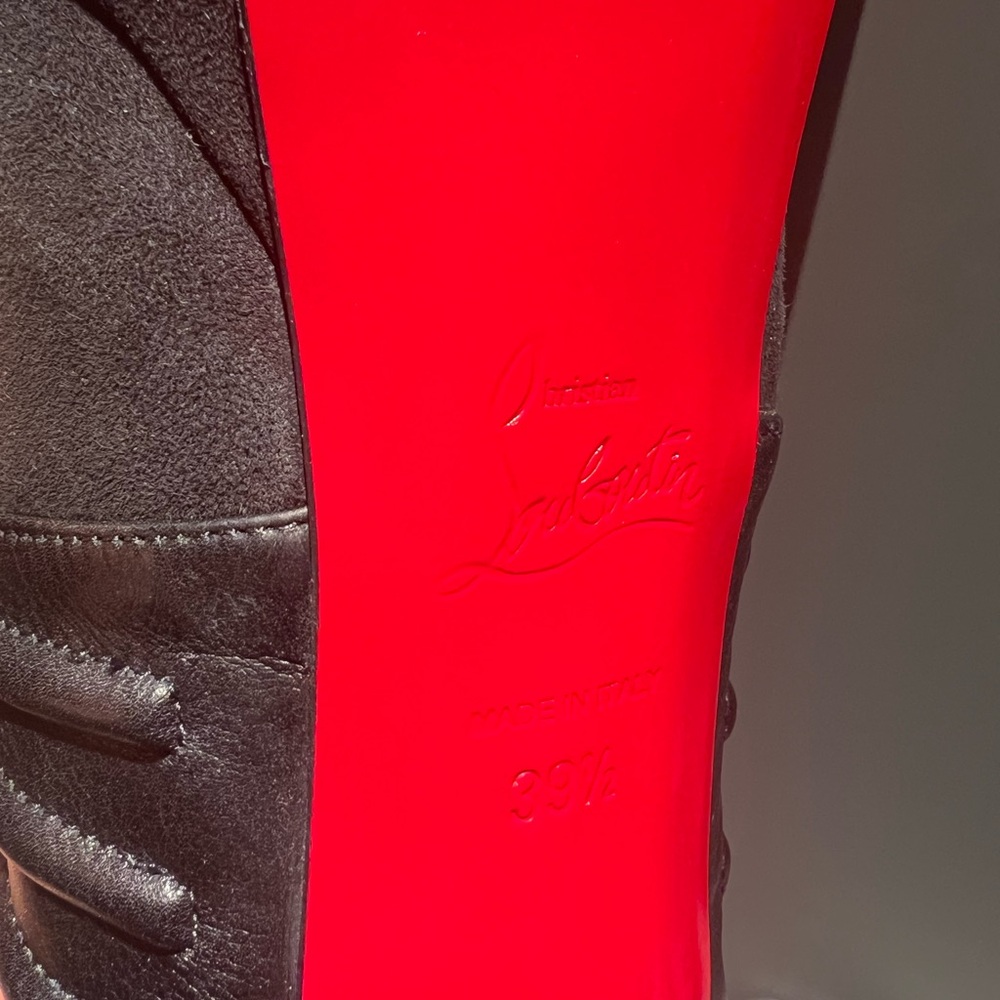 Christian Louboutin Black Platform Pumps with Red Soles - Picture 10 of 11